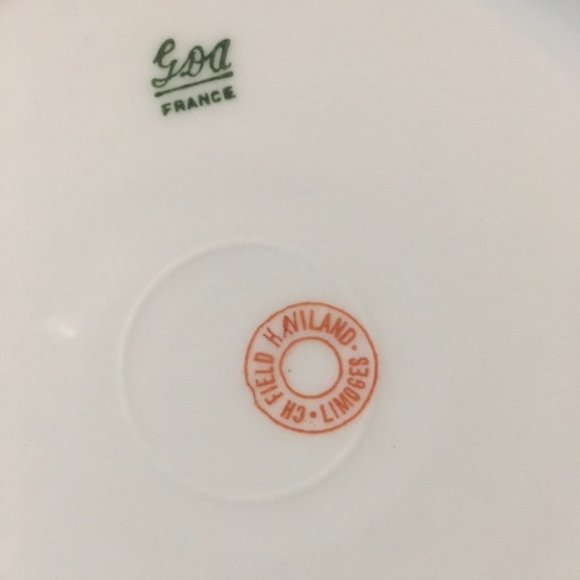 CH FIELD HAVILAND LIMOGES GDA FRANCE PINK ROSE - Picture 3 of 3